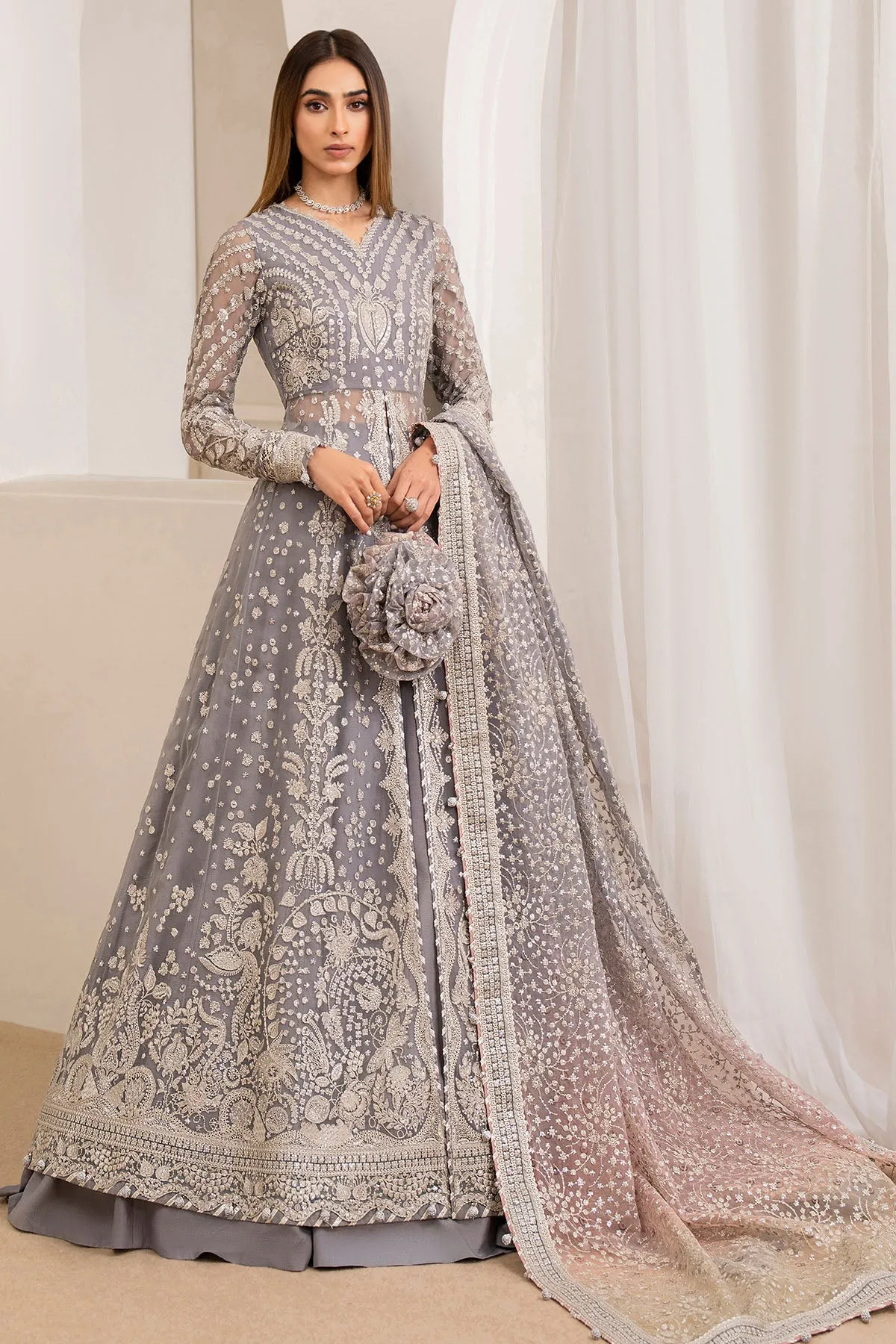 EMBROIDERED CHIFFON UC-3037