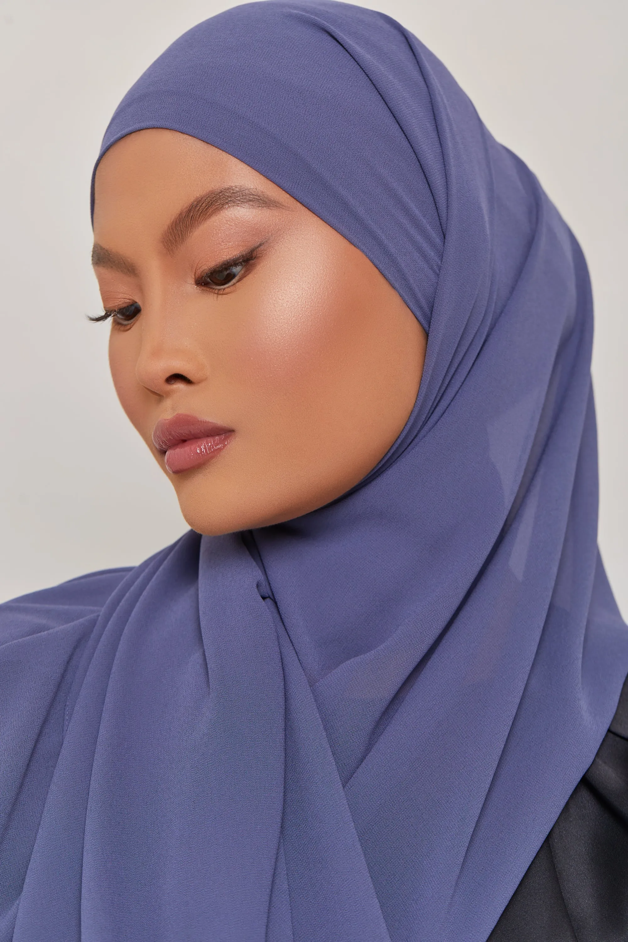 Essential Chiffon Hijab - Dark Denim