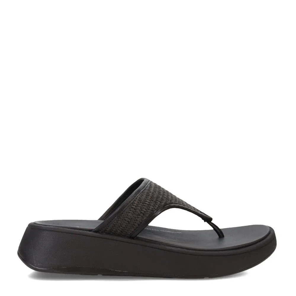 FitFlop Women's F-Mode Woven Raffia All Black