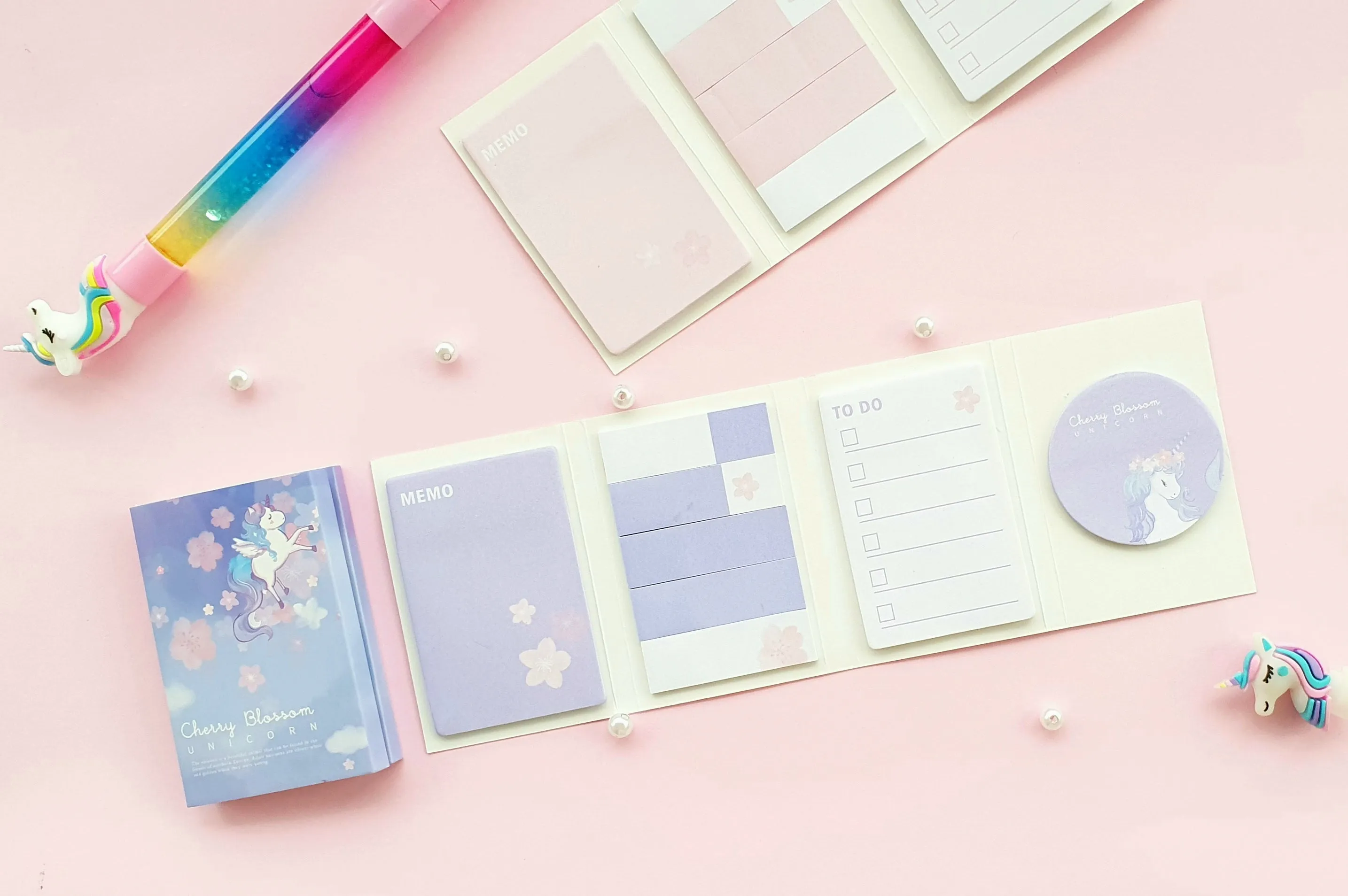 Folding Sticky Notes - Magical Unicorn