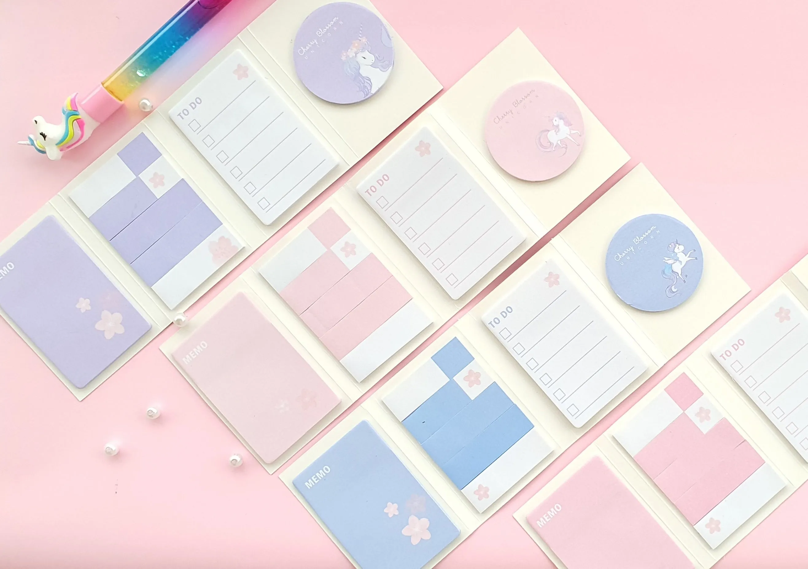 Folding Sticky Notes - Magical Unicorn