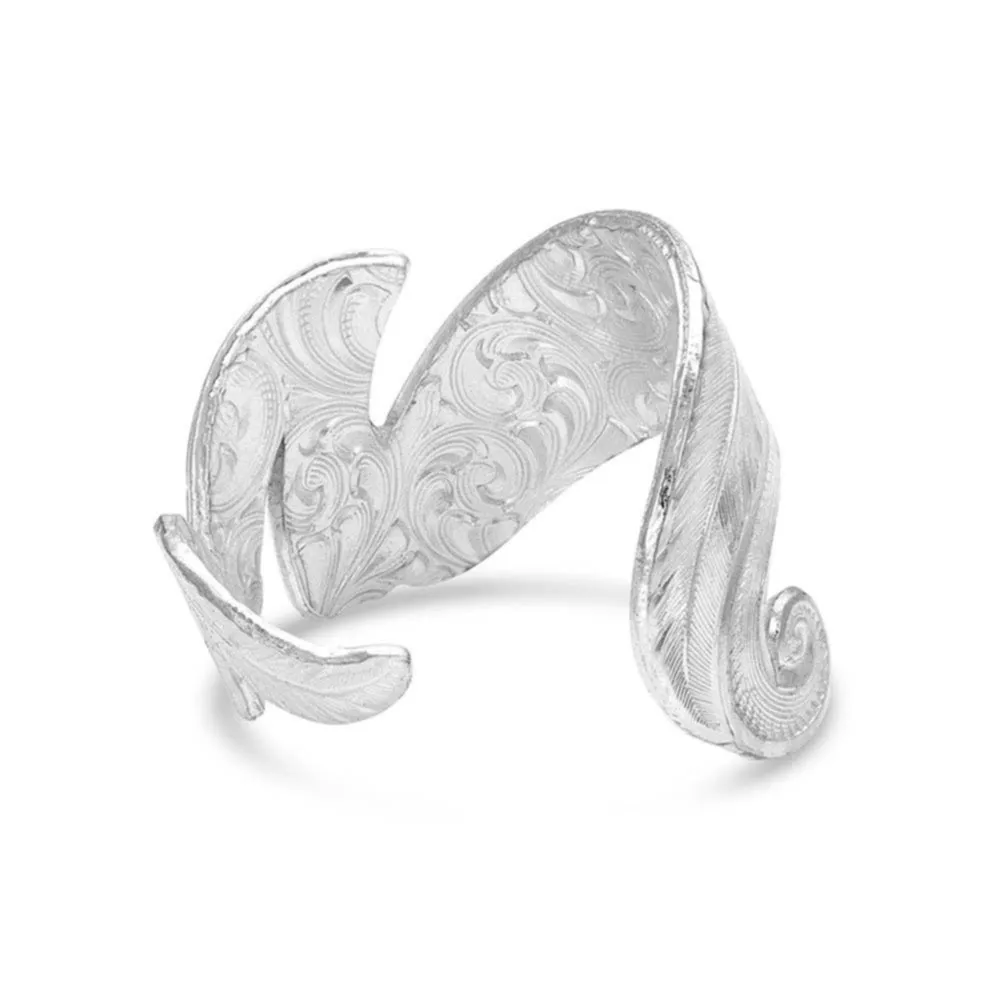 Free Spirit Adjustable Feather Ring- Montana Silversmiths for Bourbon Cowgirl