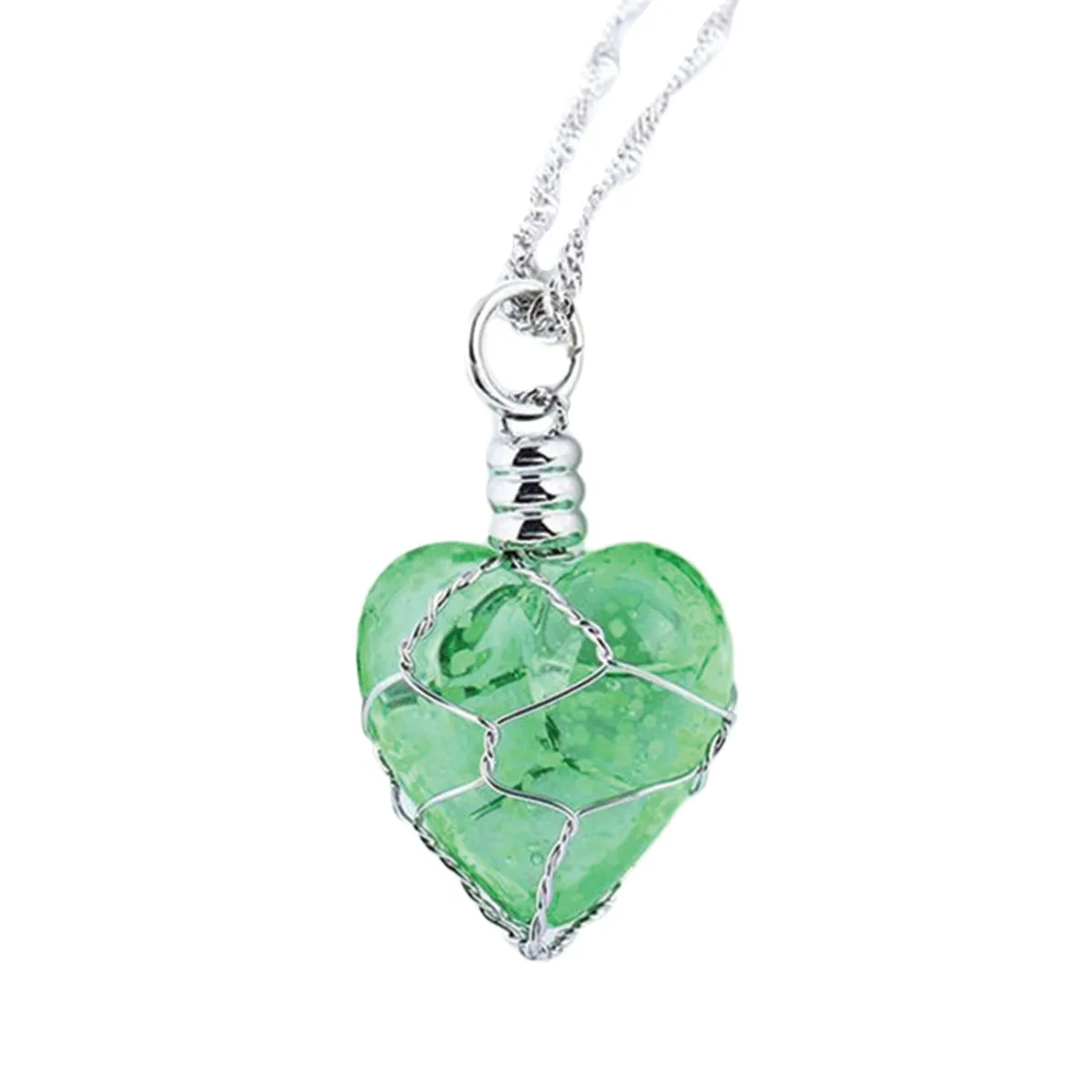 Glow in the Dark - Crystal Heart Pendant