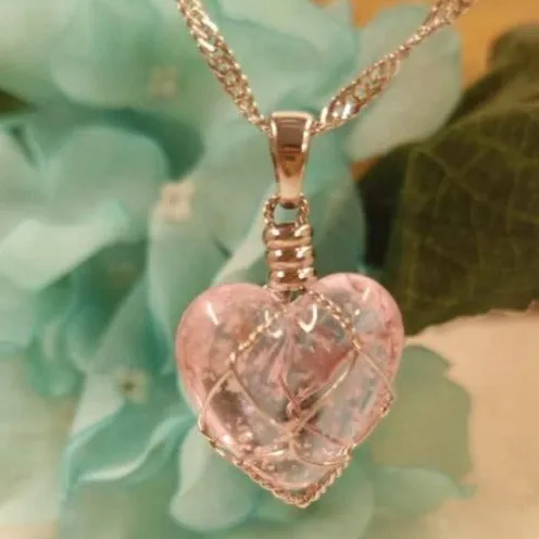 Glow in the Dark - Crystal Heart Pendant