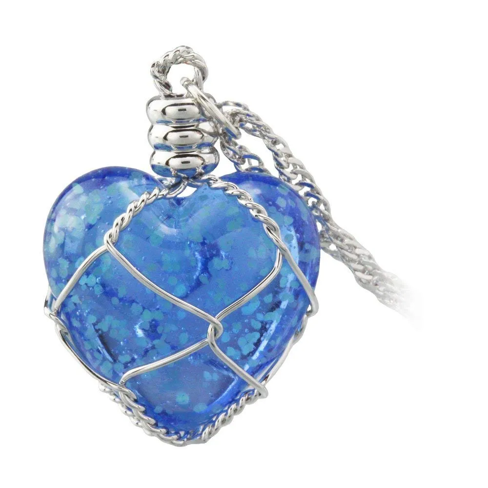 Glow in the Dark - Crystal Heart Pendant