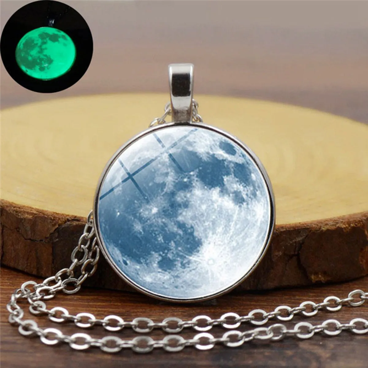 Glow in the Dark - Moon Pendant