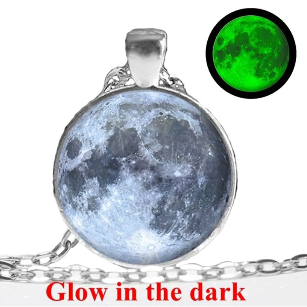 Glow in the Dark - Moon Pendant