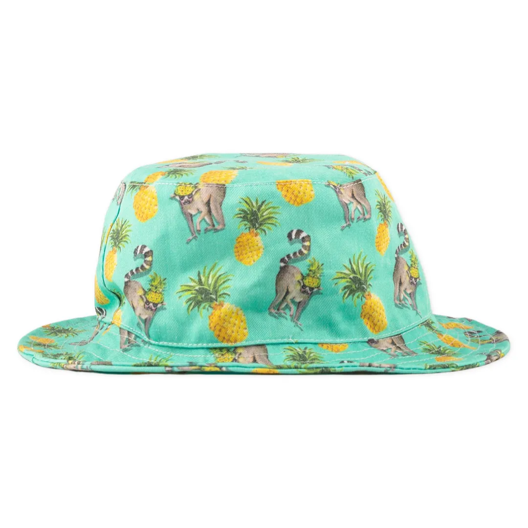 Green Pineapple Lemurs Beach Hat