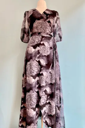 Grey Floral Winona Maxi Dress by Katakomb