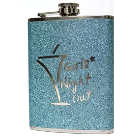 Hip Flask - Glitter Girls Night Out - Blue