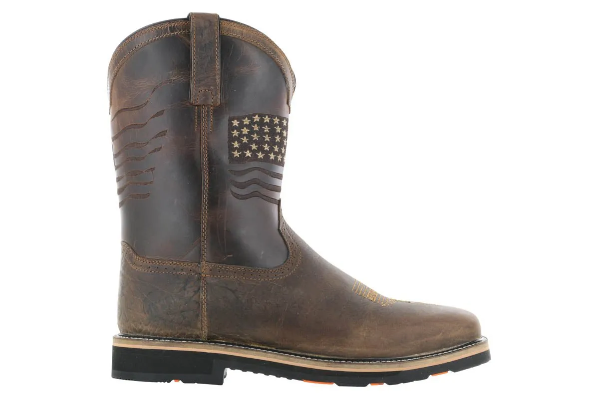 Hoss Rushmore Western Rancher Soft Toe Boot Brown