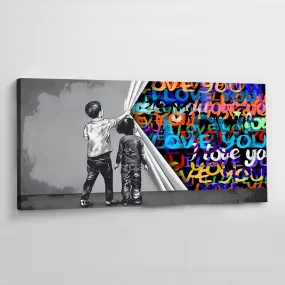 I Love You Graffiti Wall Art