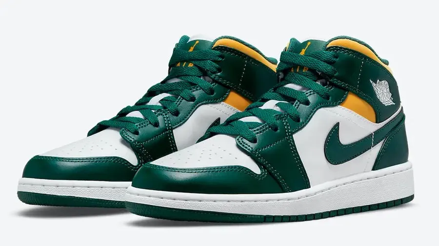 JORDAN 1 MID NOBLE GREEN (GS)