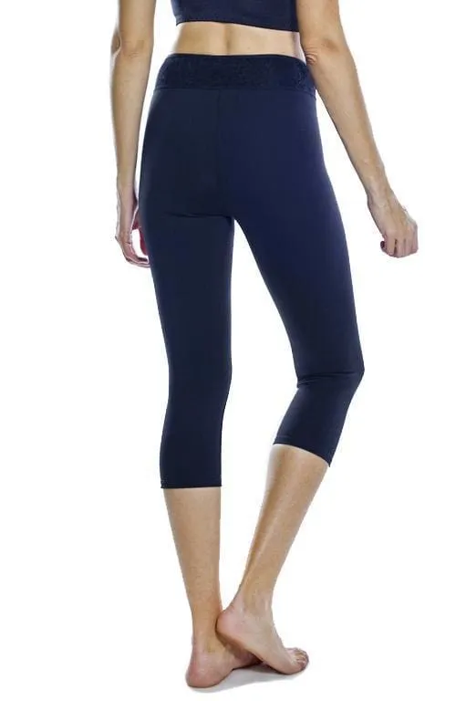 Lace Waist Capri Legging - FINAL SALE