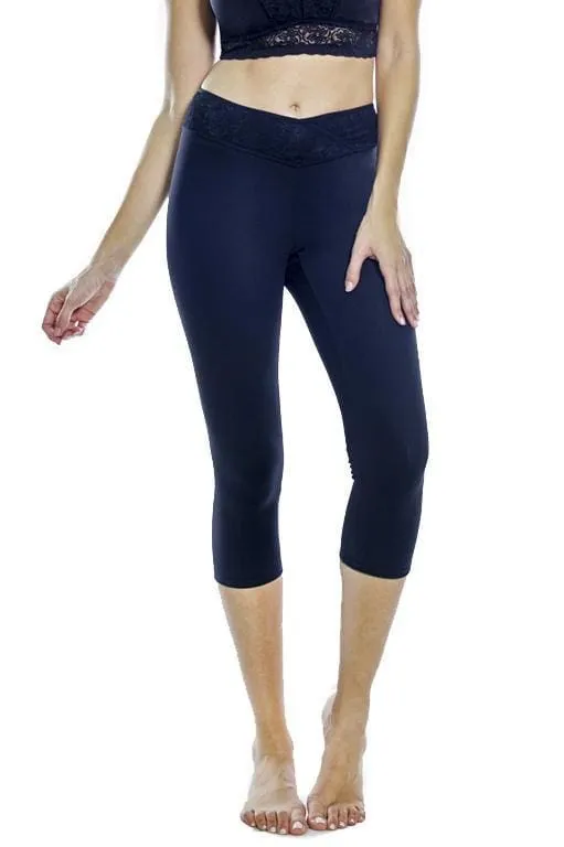 Lace Waist Capri Legging - FINAL SALE