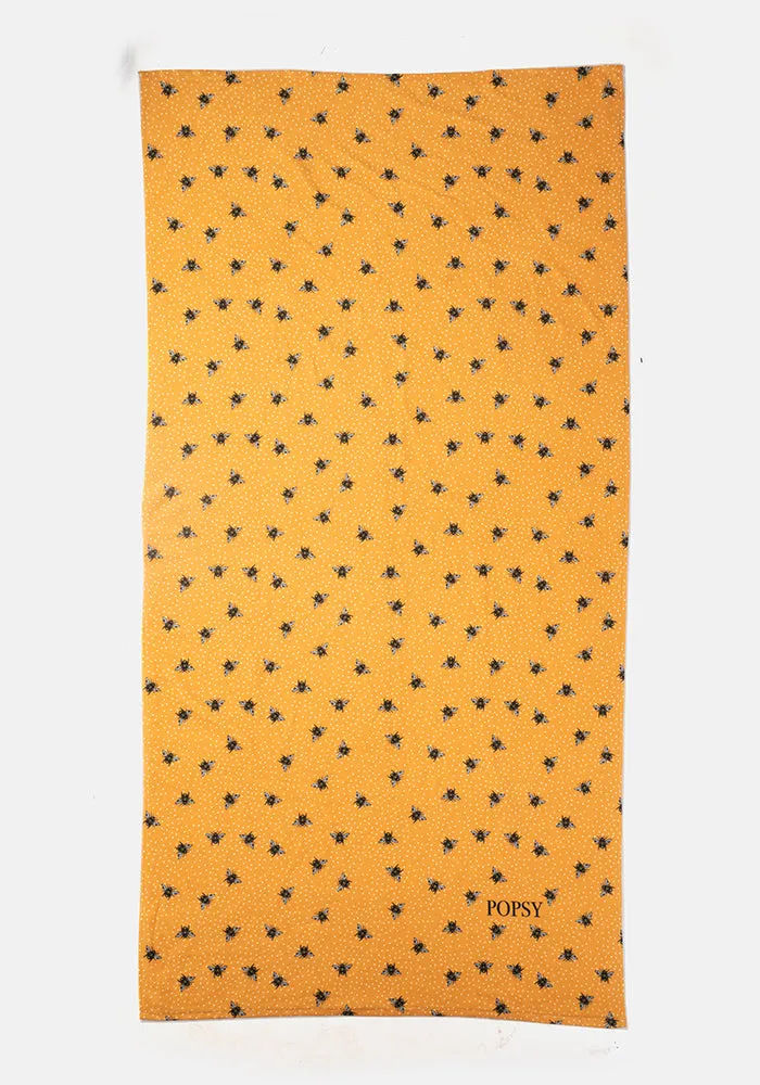 Large Bee Print Towel