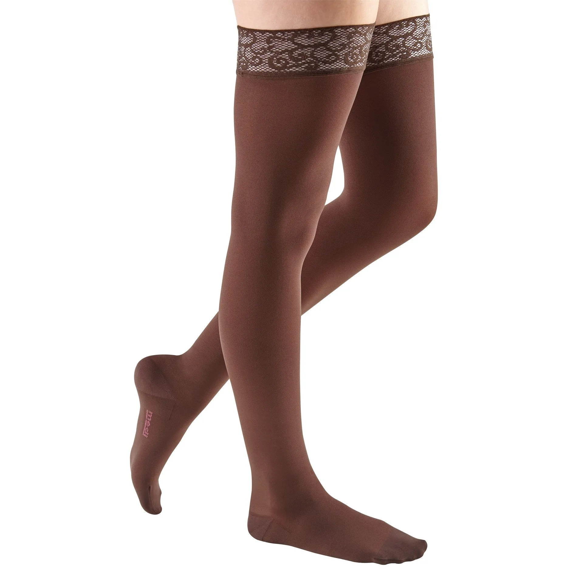 Mediven Comfort Thigh High 15-20 mmHg w/ Lace Silicone Top Band