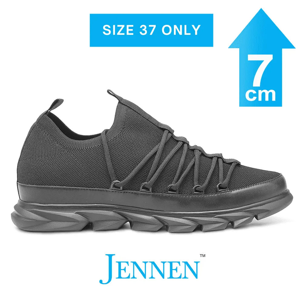 Mr. Tzu Grey  7cm | 2.8 inches Light Weight Casual Shoes with Lifts for Men