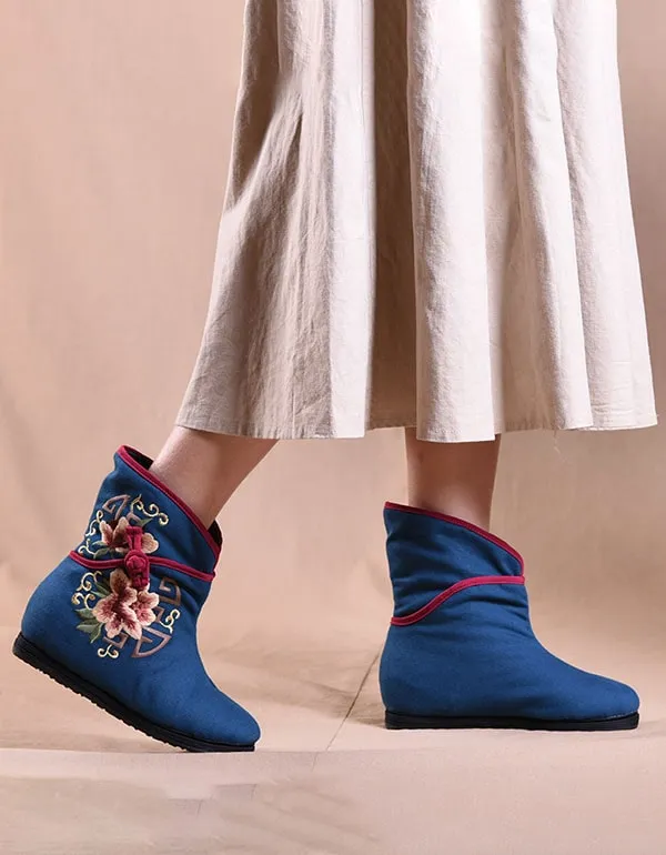 National Style Embroidered Handmade Winter Boots