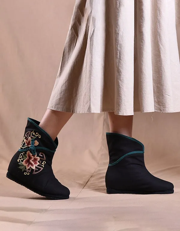 National Style Embroidered Handmade Winter Boots