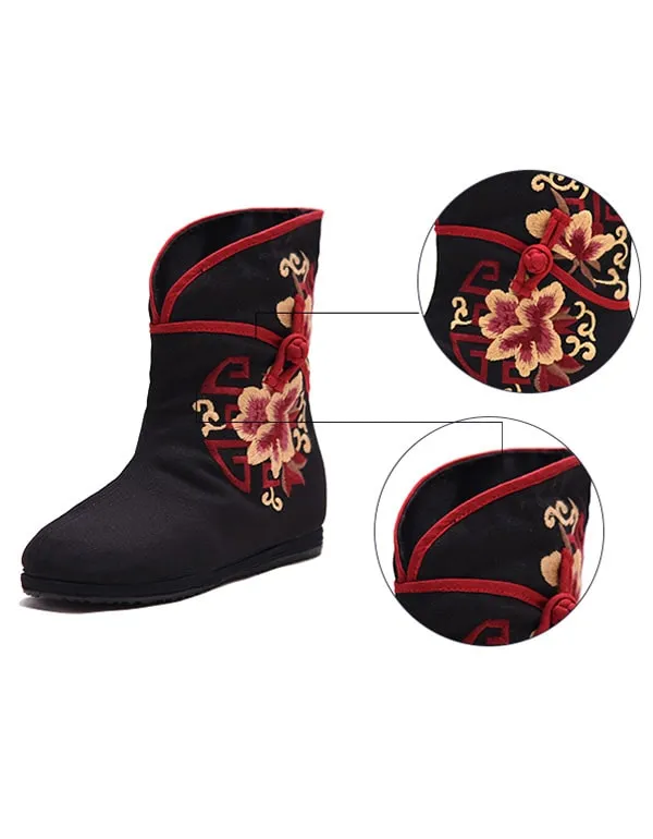 National Style Embroidered Handmade Winter Boots