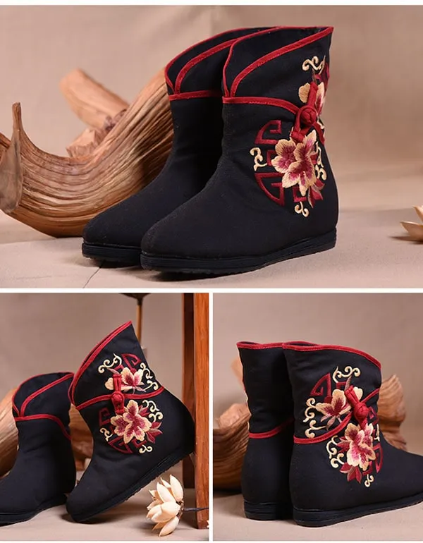 National Style Embroidered Handmade Winter Boots