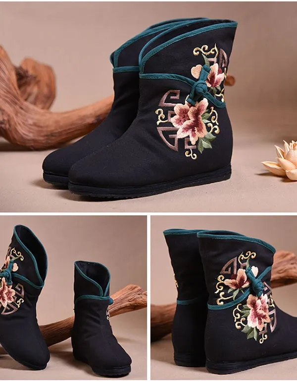 National Style Embroidered Handmade Winter Boots