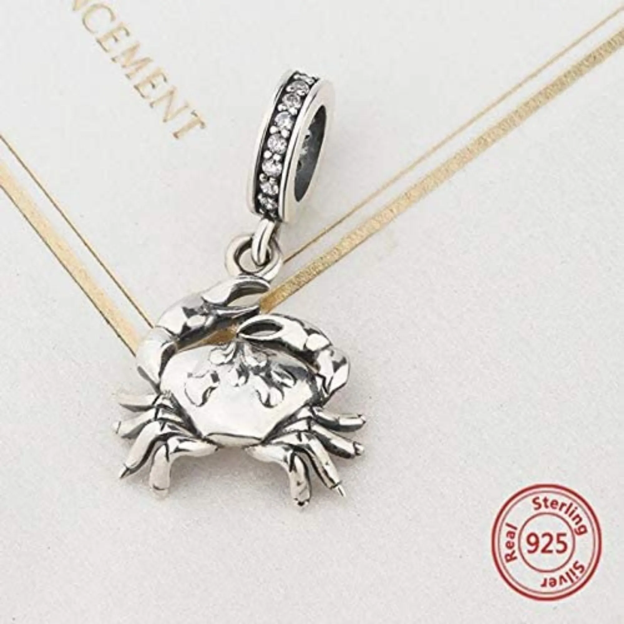 Ocean Crab Dangle Pendant Charm