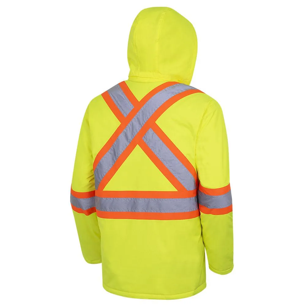 Parka - Pioneer Hi-Viz 100% Waterproof Winter Quilted Safety Parka, 5030 / 5031 / 5031BK