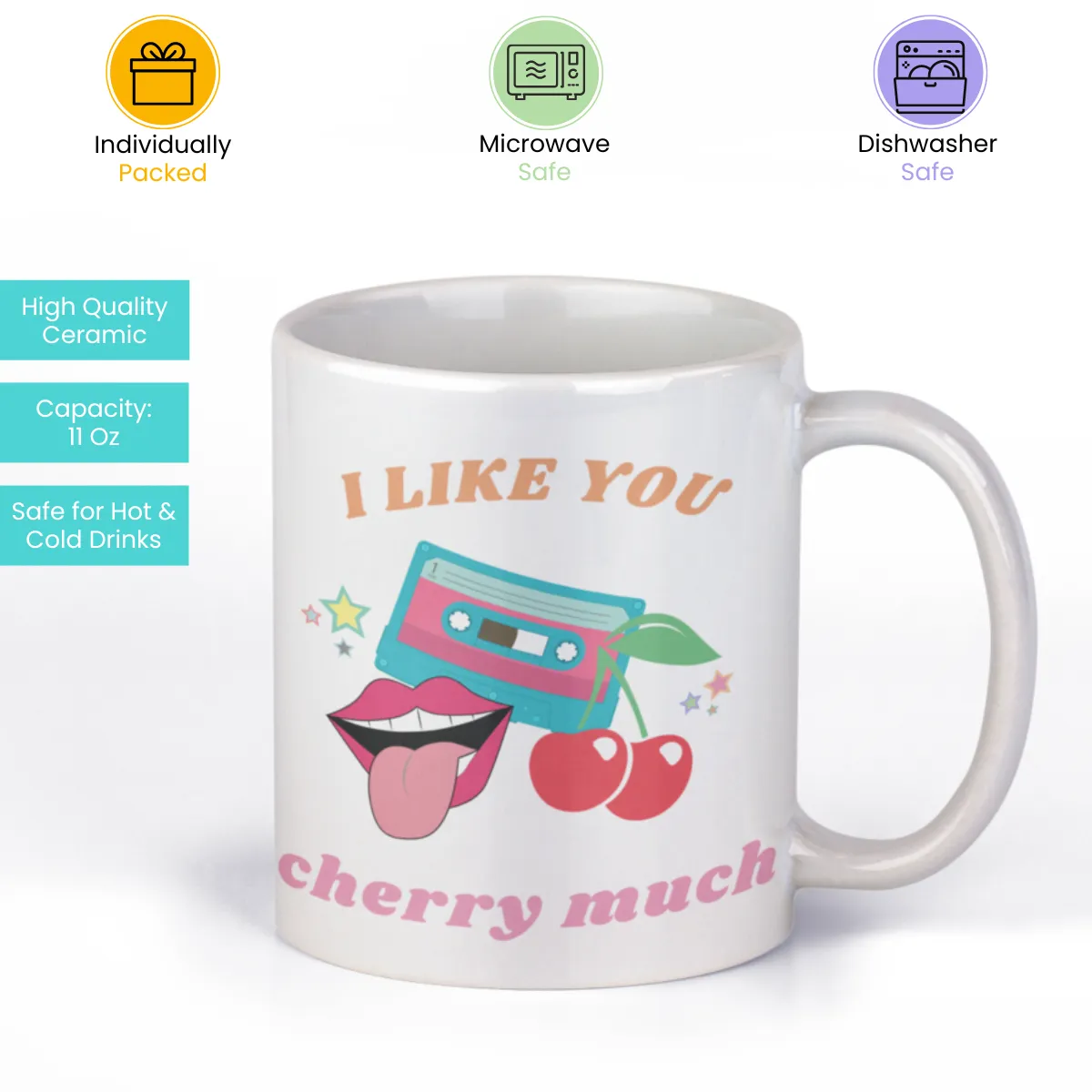 Personalized Coffee Mug - Like You Cherry Much - 325ml