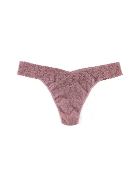 Plus Size Signature Lace Original Rise Thong Artichoke Heart Purple