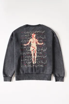 "BROKEN MAN" ACID WASH SWEATSHIRT