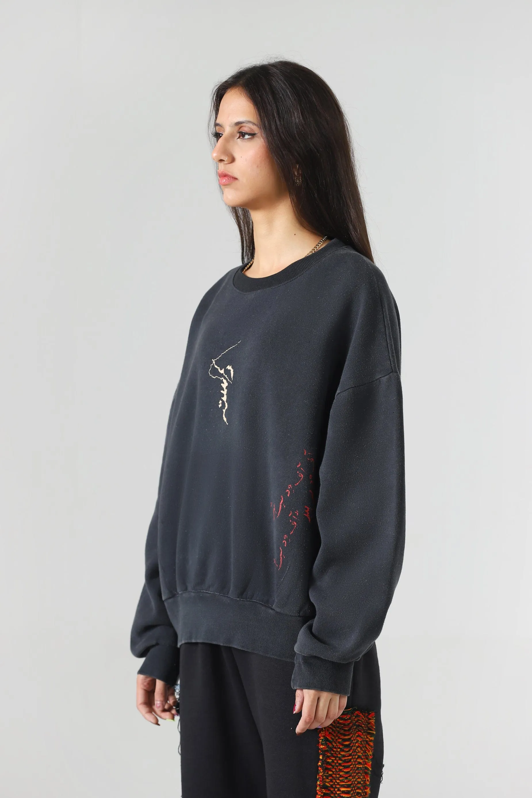 "WHITE RABBIT" OIL WASH SWEATSHIRT