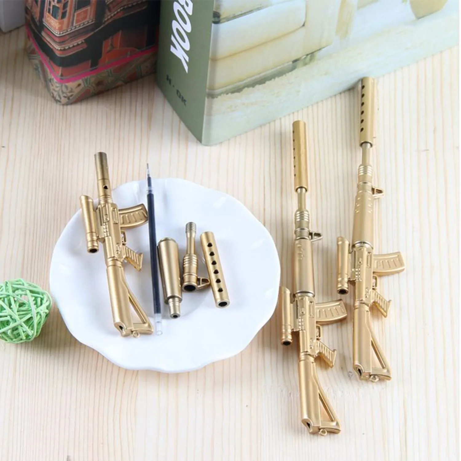 Rifle Gun Pen - Gold