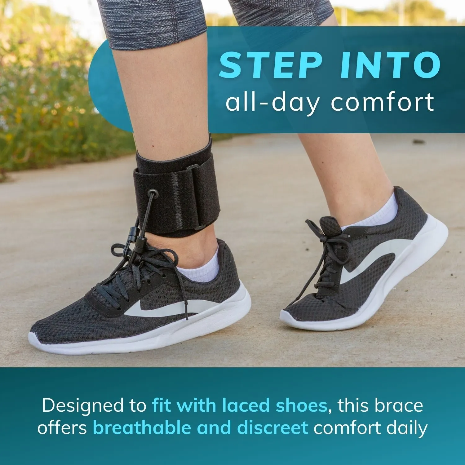 Soft AFO Drop Foot Brace | Shoe Dorsiflexion Assist for Neuropathy or Charcot Marie Tooth Treatment