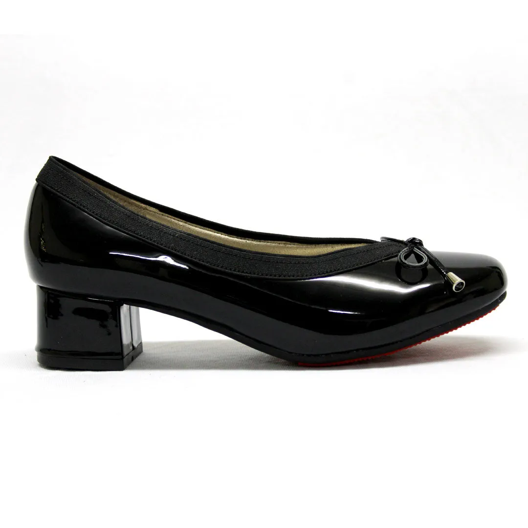 SOFTINO LADIES Red Bottom Black Pump