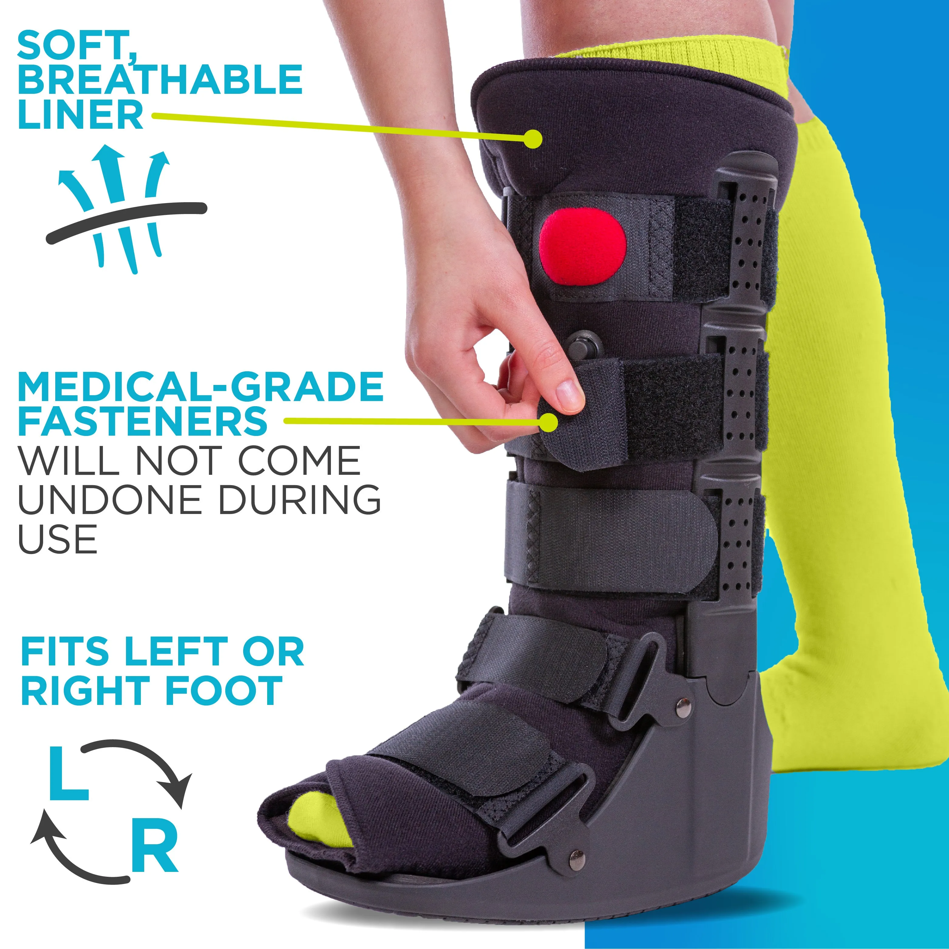 Tall Pneumatic Walking Boot | Orthopedic CAM Air Walker Cast for Broken Foot & Sprained Ankle