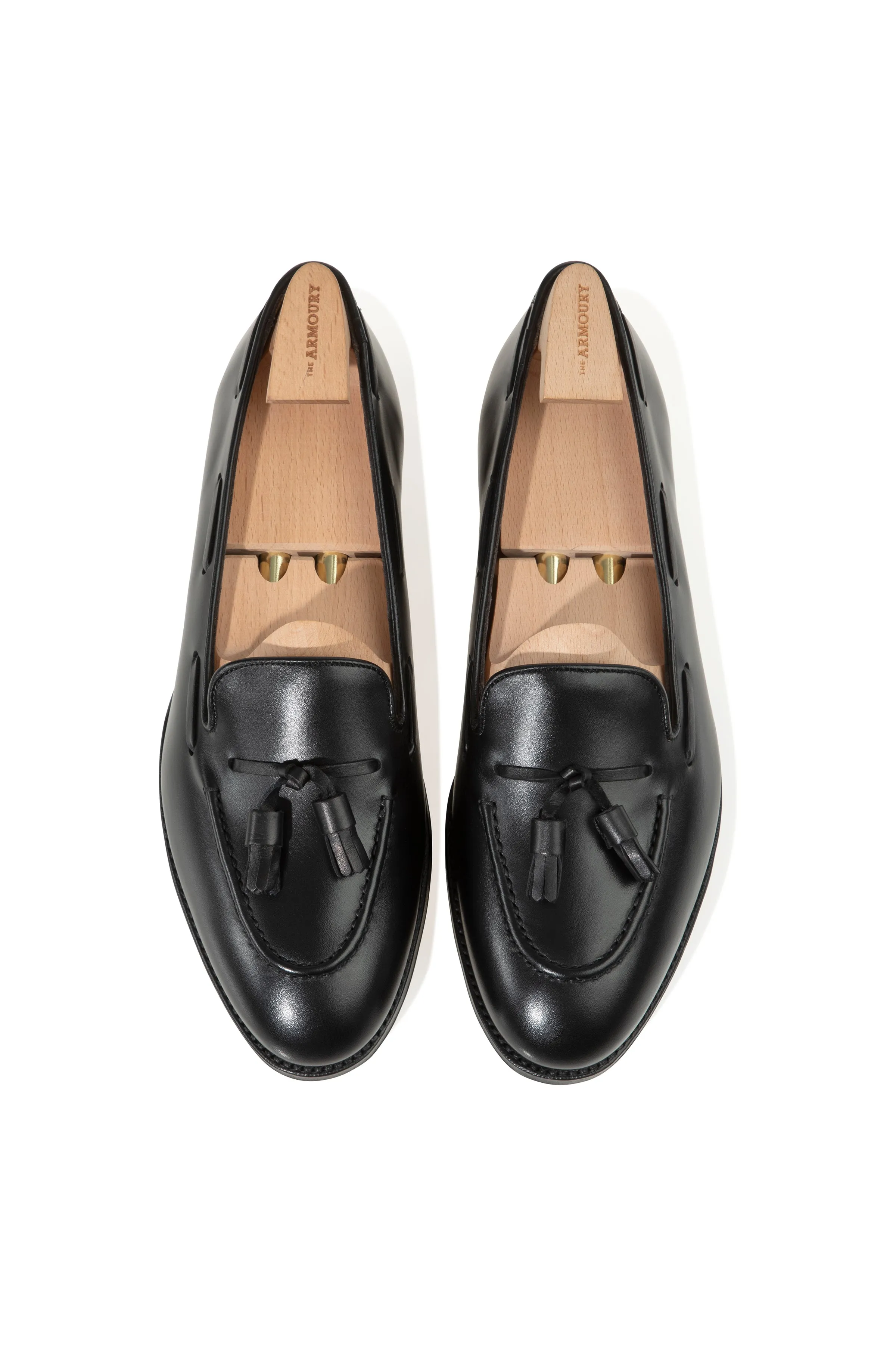 The Armoury Hudson Black Calf Tassel Loafers *factory seconds*