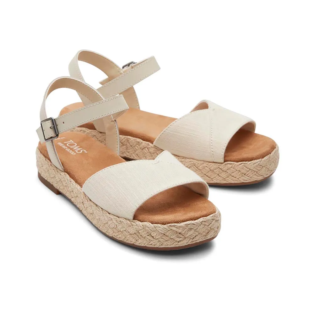 Toms Women's Abby Sandals - Natural Slubby Woven/Leather