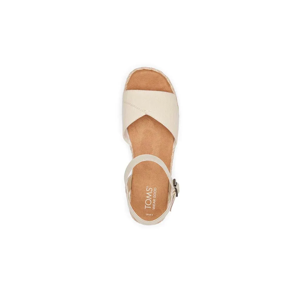 Toms Women's Abby Sandals - Natural Slubby Woven/Leather