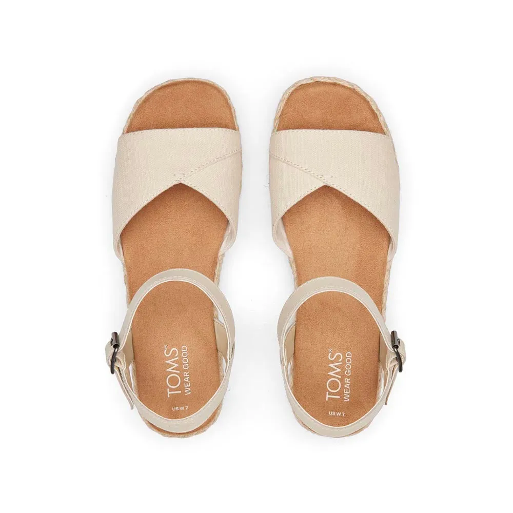 Toms Women's Abby Sandals - Natural Slubby Woven/Leather