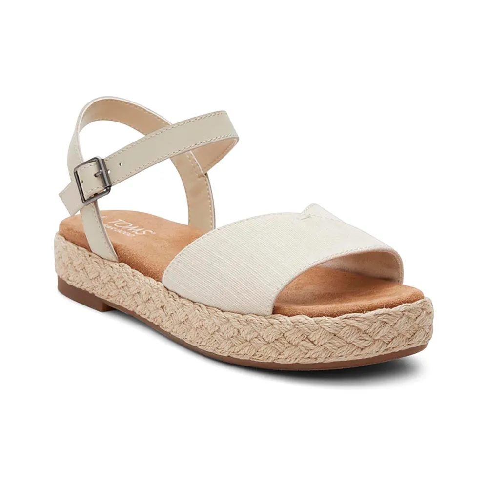 Toms Women's Abby Sandals - Natural Slubby Woven/Leather