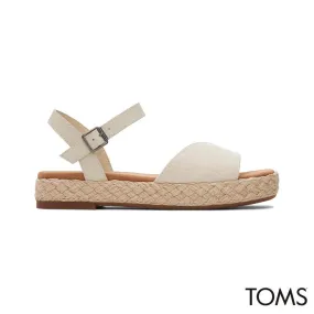 Toms Women's Abby Sandals - Natural Slubby Woven/Leather