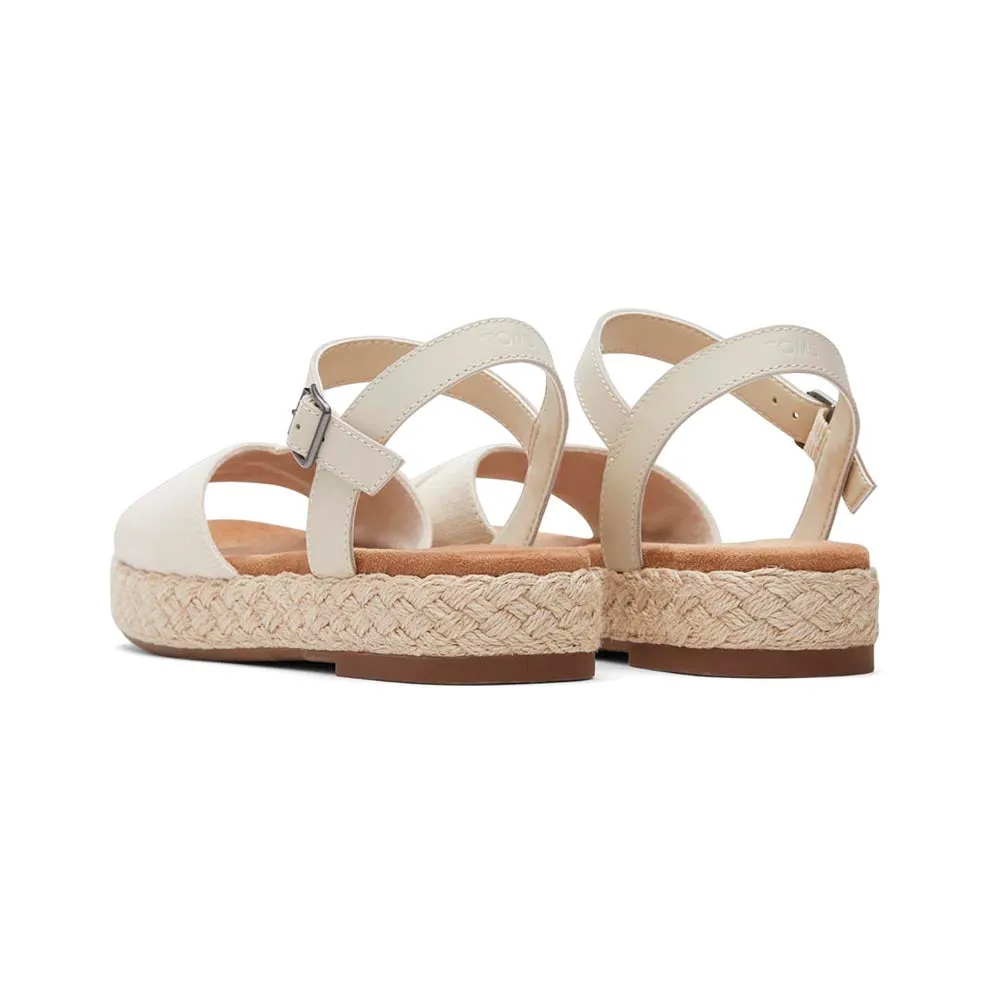 Toms Women's Abby Sandals - Natural Slubby Woven/Leather