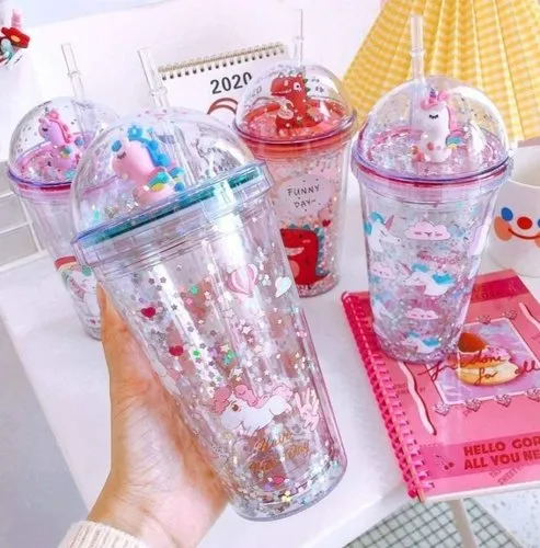 Unicorn Tumbler with Straw