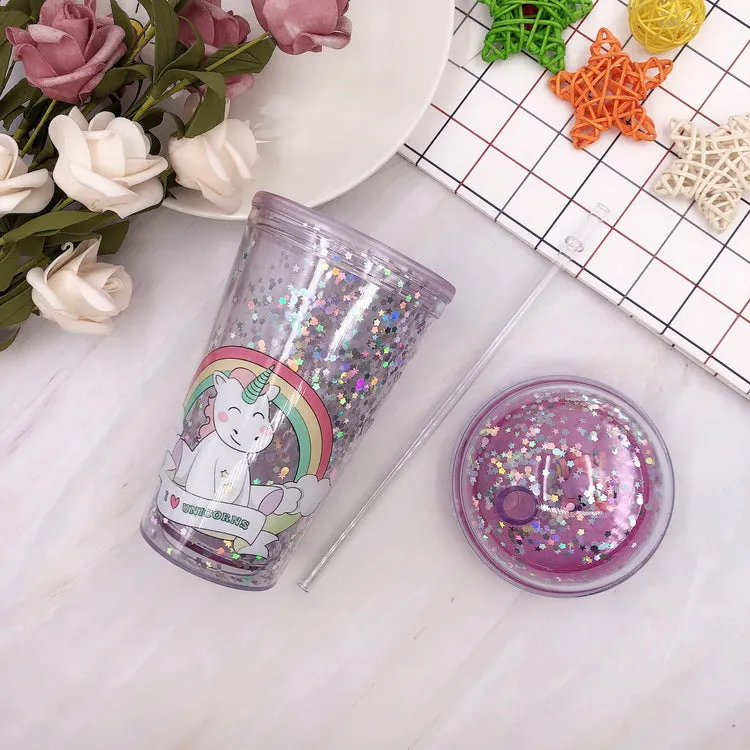 Unicorn Tumbler with Straw