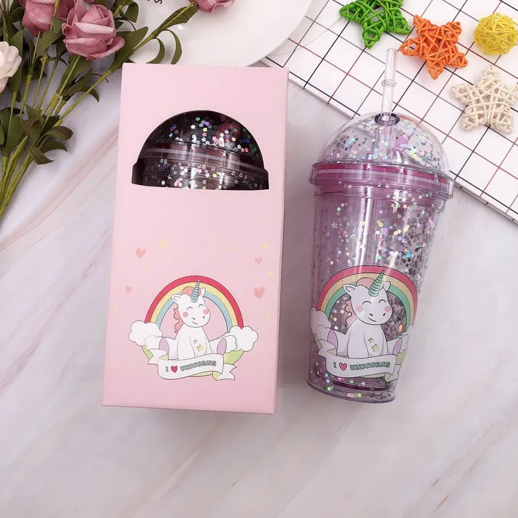 Unicorn Tumbler with Straw