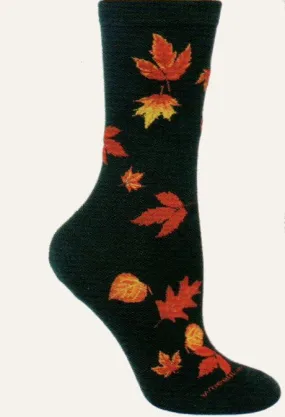 Wheel House Designs Autumn Leaves Novelty Socks