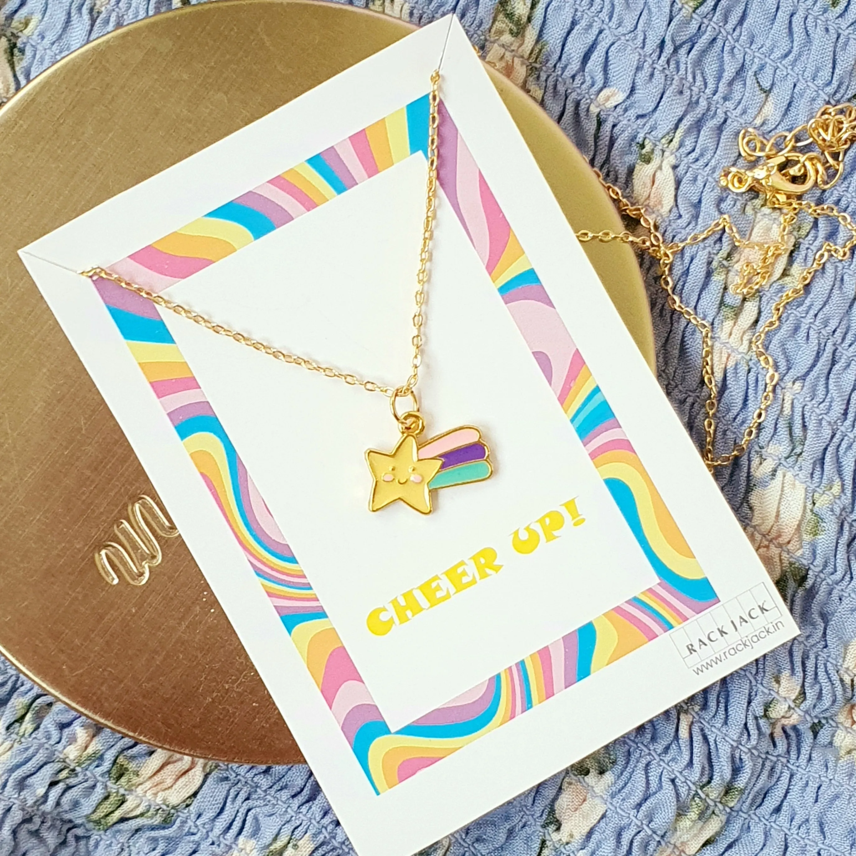 Y2K Charm Pendant Gold Necklace